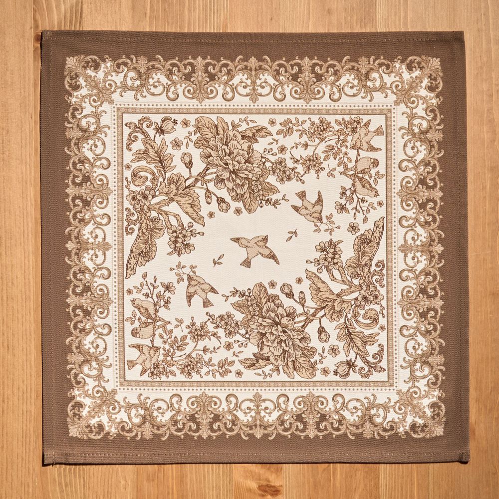 НАБОР САЛФЕТОК ИЗ 2-Х ШТ "ROYAL GARDEN",40Х40СМ, 100% ХЛОПОК ,БЕЖЕВЫЙ ,ТВИЛ