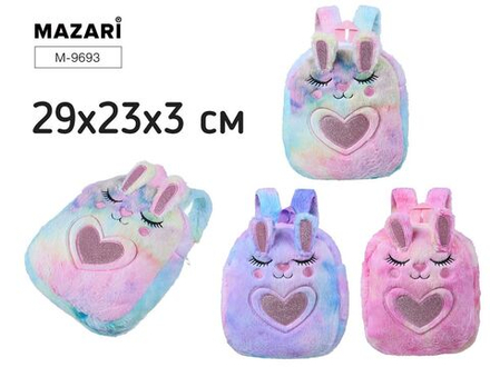 Рюкзак детский 29*23*3см Mazari "Rabbit" иск.мех