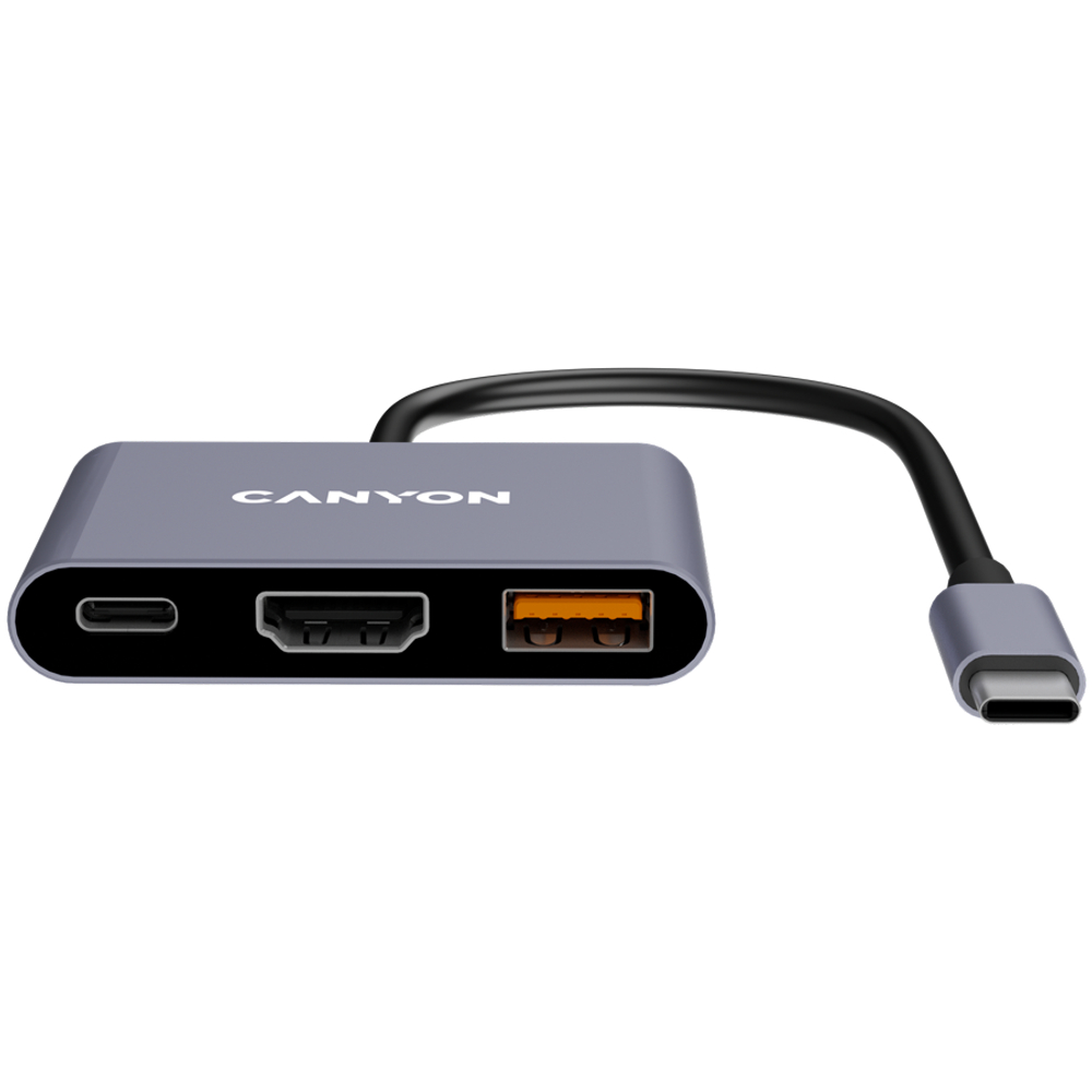CANYON hub DS-4 3in1 USB-C Grey