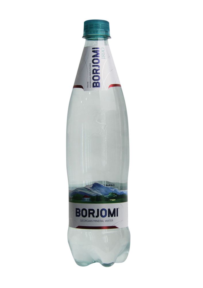 Вода Borjomi минеральная лечебно-столовая питьевая газированная 0.75 л.