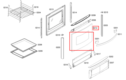 Стекло двери духовки Bosch (Бош) / Siemens (Сименс) внешнее БОЛЕЕ НЕ ПОСТАВЛЯЕТСЯ - СНЯТ С ПРОИЗВОДСТВА