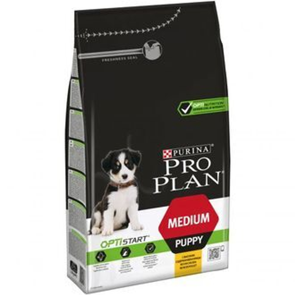 Purina Pro Plan Puppy Medium Сухой корм Про План для щенков средних пород с курицей, 1,5 кг