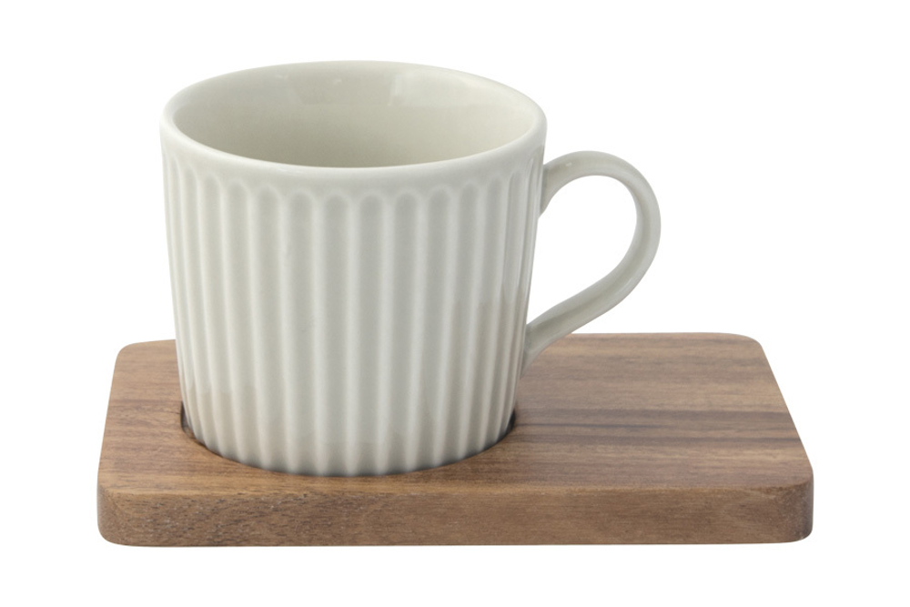 Набор чашек для кофе 4шт 110мл Easy Life Время отдыха зеленый