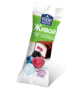 СЫРОК ГЛАЗИРОВАННЫЙ ЖИВОЙ ЛЕСНАЯ ЯГОДА 16% 36ГР FOOD MASTER