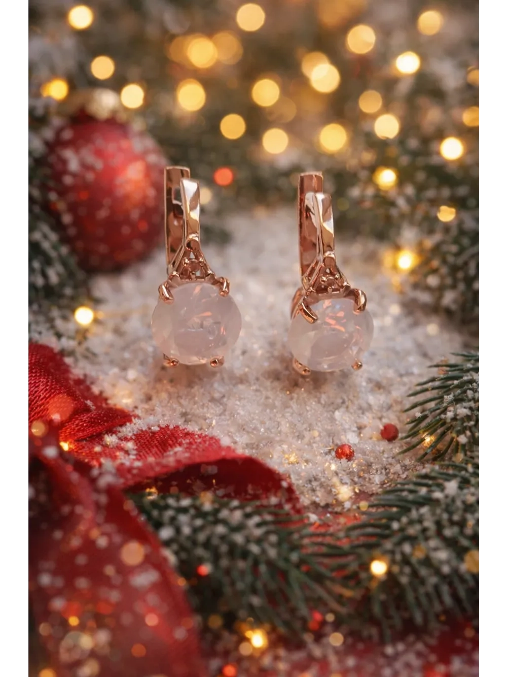 Серьги серебряные с опалом