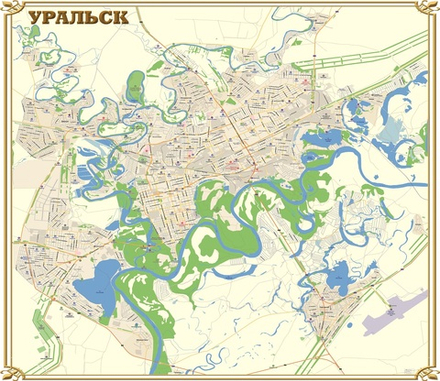 город Уральск ,150 см х 180 см 2025 год