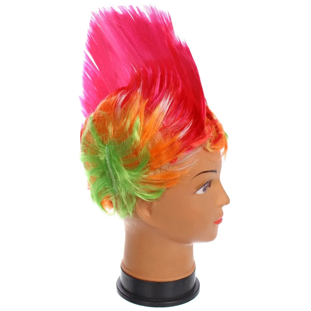 Парик карнавальный «РОК», Розовый мультицвет