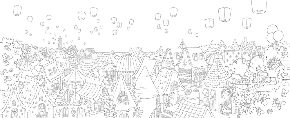 [Vol.1] A Lovely City with Bears Coloring Book