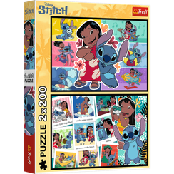 Pazl / Пазлы / Puzzles - "2x200" - The happy life of Stitch / Disney Lilo&Stitch