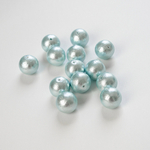 Хлопковый жемчуг, оттенок "Aqua", шар 18мм, сквозное отверстие