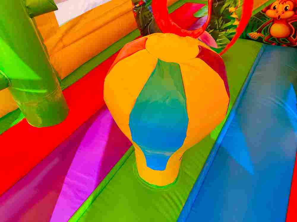 Коммерческий надувной батут «Попугаи и друзья 2» с крышей, 6x4x4 м