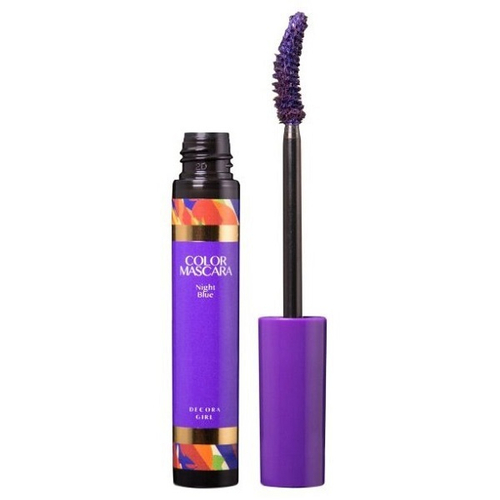 Тушь для ресниц водостойкая фиолетовая Удлинение и объем Decora Girl Night Blue Color Mascara Volume&Long 10г
