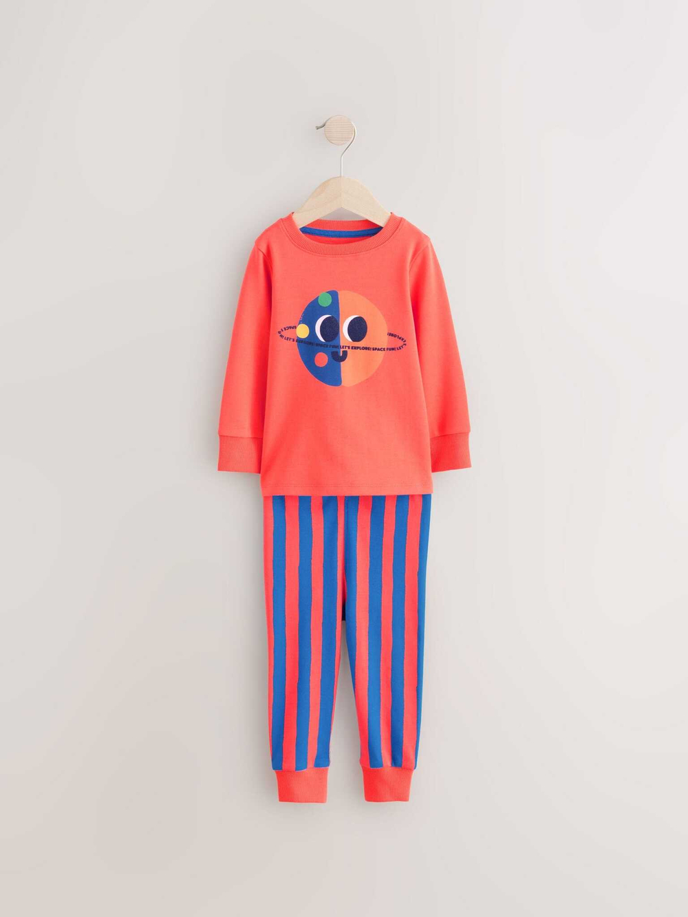 Пижама для мальчика Next AC0-923, 3 шт., Синий, Белый, Оранжевый