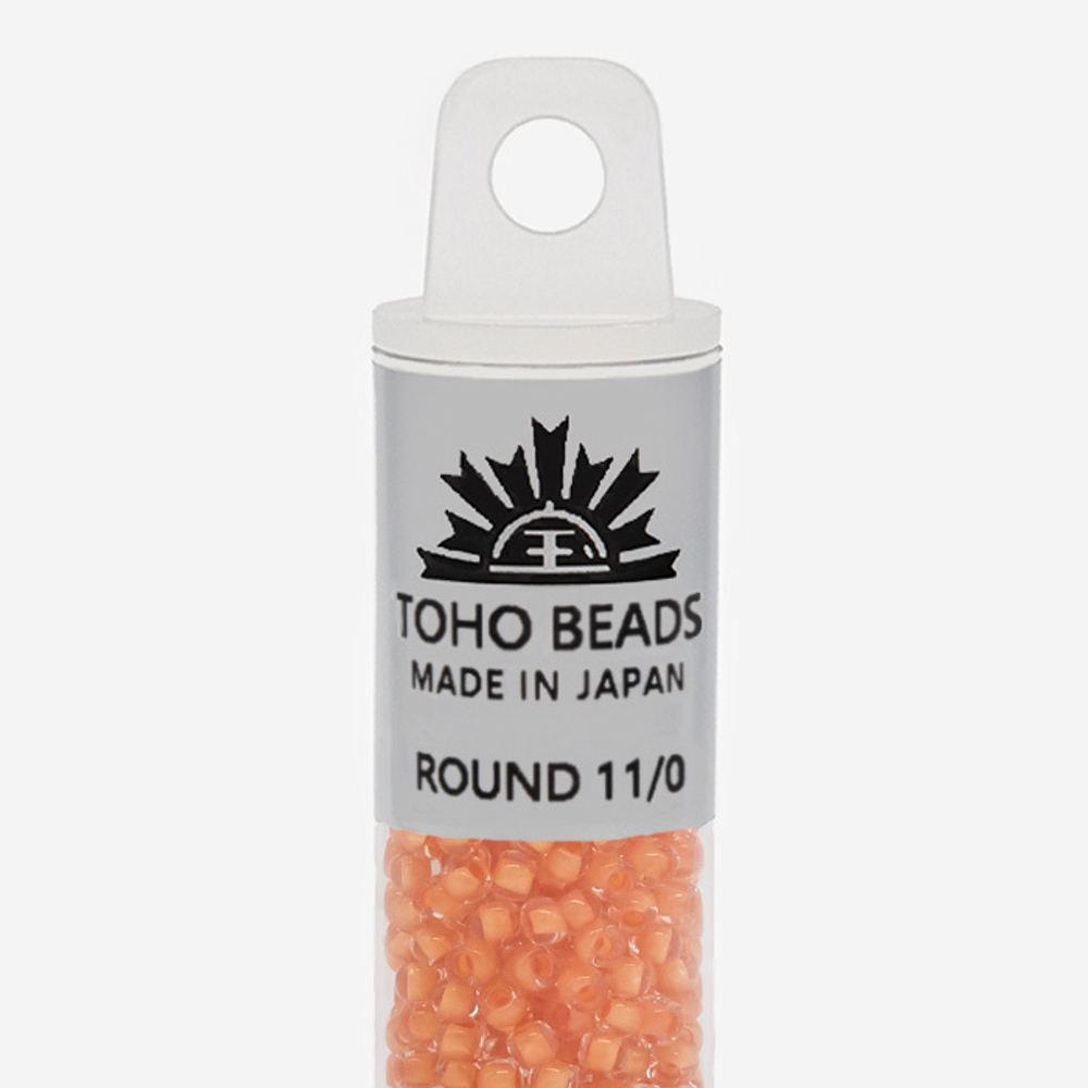 Японский бисер TOHO Round 11/0 (№963), окрашенный изнутри прозрачный