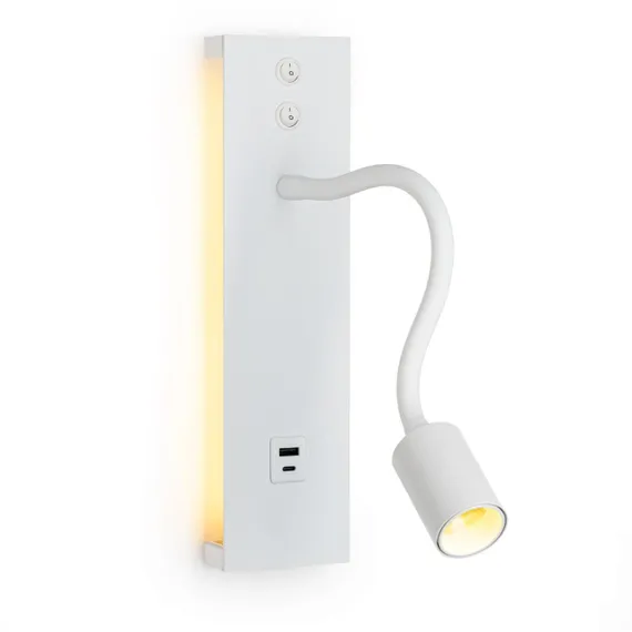 CL704470 Декарт Белый Св-к Настенный с USB