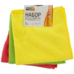 Набор салфеток из микрофибры 3шт MFS-, размер: 30х30см