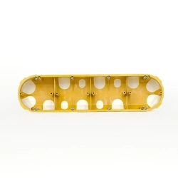 Kopos 50. Четырехместный герметичный подрозетник в дерево, гипсокартон, глубина 50 мм KPL 64-50/4LD