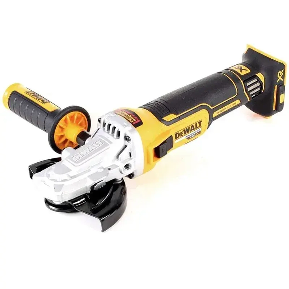 Угловая шлифовальная машина DEWALT DCG405FN XR 125 мм 18 В, бесщеточная, литиевая, промышленная, специальная, полирующая, плоская головка, голый инструмент