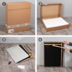 Зеркало настенное Monstera Deliciosa (Монстера) прямоугольное 80х60 Айвори