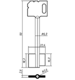 Заготовка сувальдного ключа 10566 MAE2D МАЙЕР-2