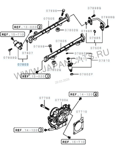 Регулятор давления подачи топлива Mitsubishi Pajero L200 / 6G72 / RVLT-MD322986