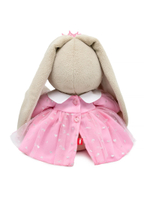 Мягкая игрушка Зайка Ми в платье и розовой диадеме 18 см SidS-680