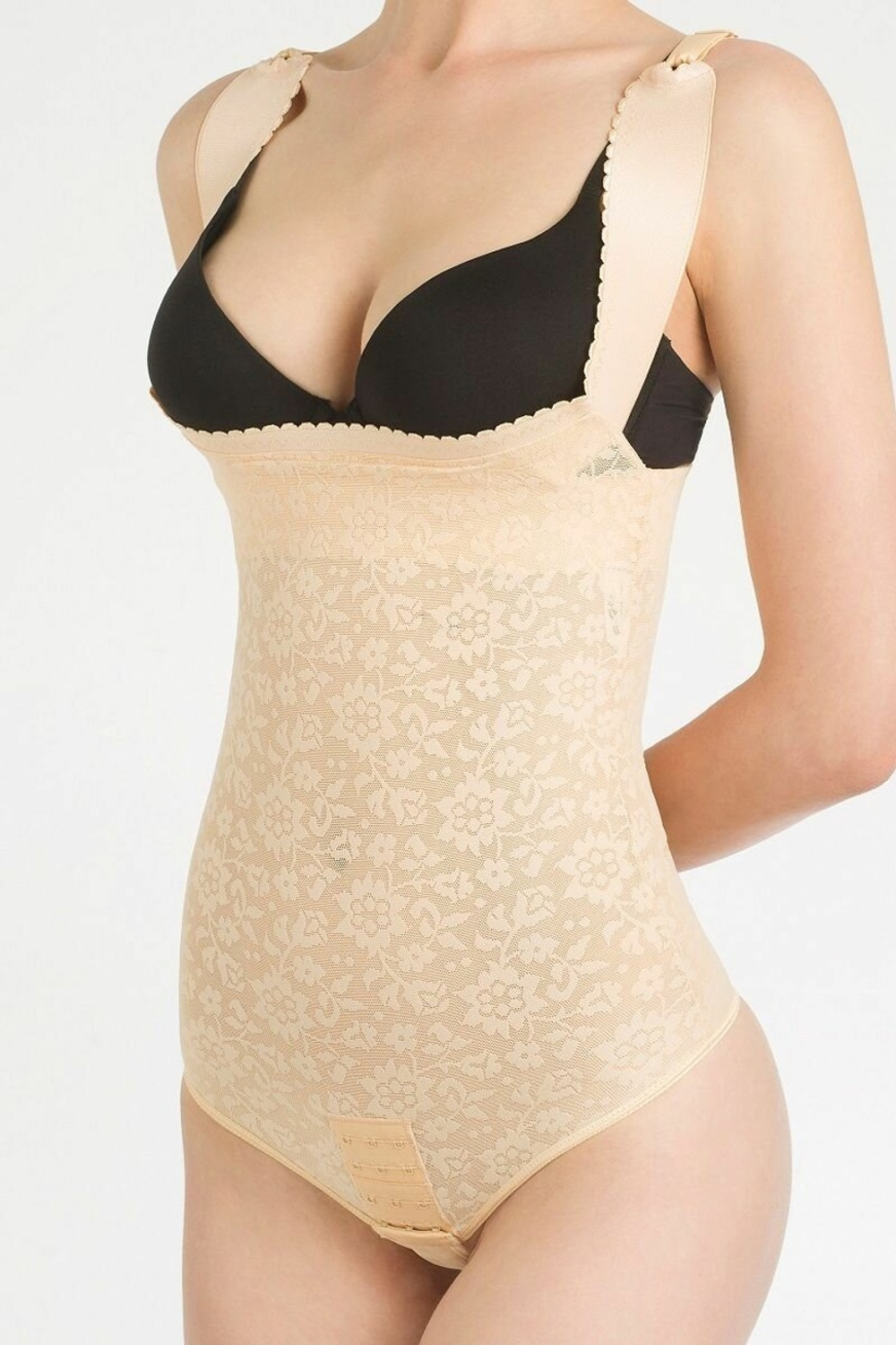 Торсет-боди с эффектом пуш-ап (Размер: S) (Цвет: бежевый)
