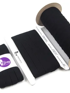 170 626/15 ОПТ Бейка окантовочная Lauma Fabrics, 15 мм, черный 170