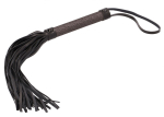 Серая многохвостовая гладкая плеть Elegant Flogger - 39 см. (Цвет: серый)