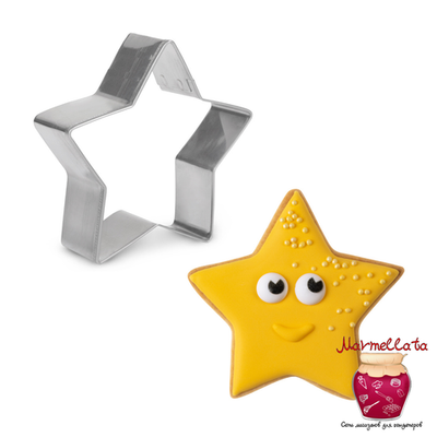 Вырубка для печенья ЗВЕЗДА, 8,6*8 см, металл