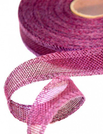 Лента Льняная 2,5см х 28м с проволокой (Фиолетовый)