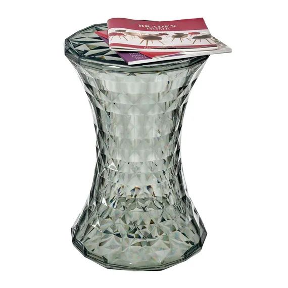 Столик-табурет Rock прозрачный серый