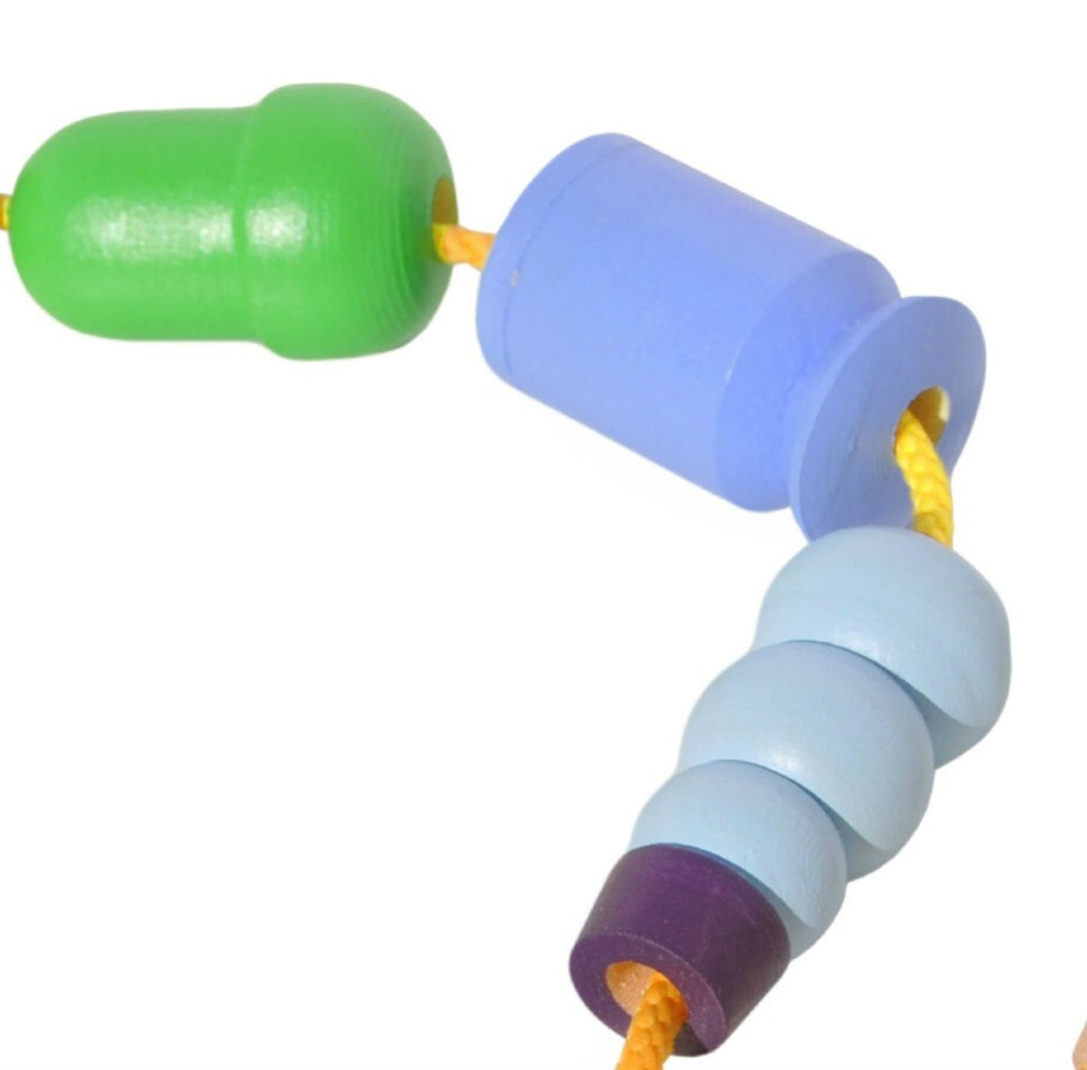 Бусы-шнуровка окрашенная