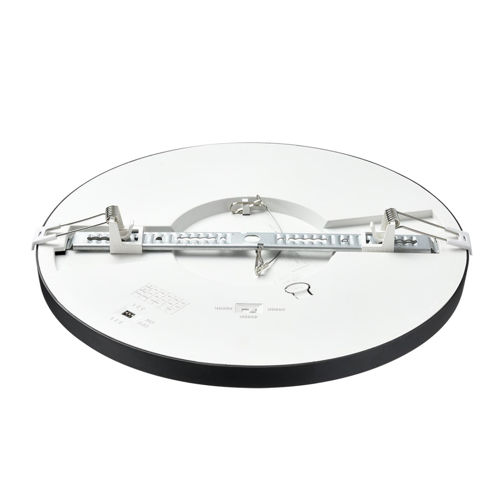 7788/24L MITRA LED SN 537 Светильник пластик/белый/черный LED 24Вт 3000/4000/6500К D300 IP44 CCT/датчик движения NEBULA BLACK