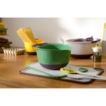 Доска разделочная из пшеничного волокна homi, 44х30 см, светло-серая с темно-сливовым кантом