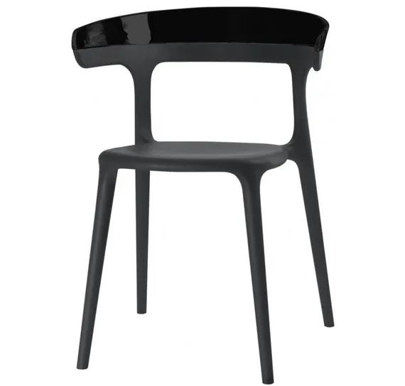 Стул пластиковый Luna, черный
