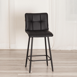 Полубарный стул  Bari/Бари экокожа , черный, 42х55х99 см