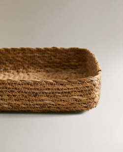 Zara Home Поднос из морской травы, цвет бежевый, 21 см