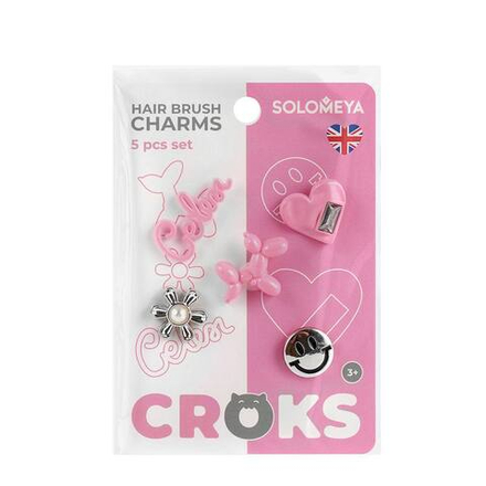 SOLOMEYA Набор украшений для расчески Классика Set Of Charms For Hair Brush Classic Design, 5 шт