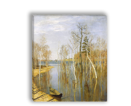 "Весна. Большая вода", Левитан Исаак Ильич, картина (репродукция)