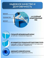 Каркасный бассейн 244х51 см Intex 28205, круглый семейный бассейн для дачи Metal Frame 1828 л