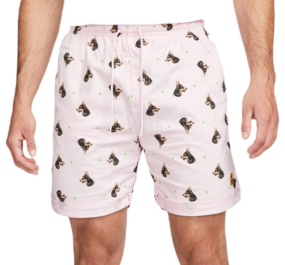 Мужские шорты теннисные Nike Dri-Fit Print Heritage Short - pink foam