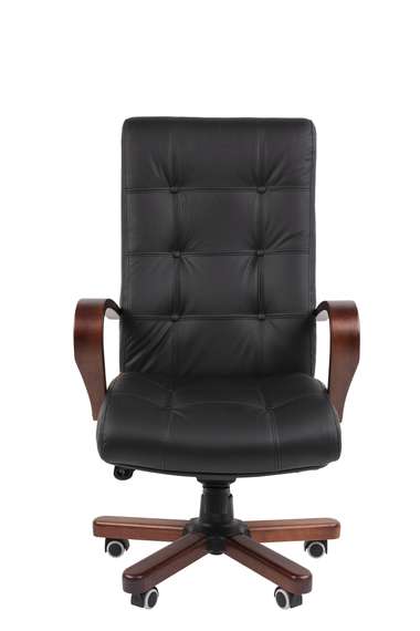 Офисное кресло Chairman 424WD Россия нат.кожа/экокожа черная (мультиблок)
