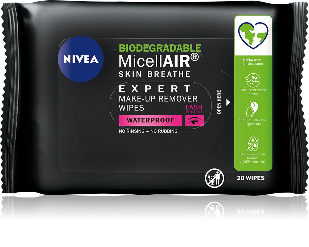 Nivea MicellAir Expert - минеральные салфетки для снятия макияжа /  20 szt.   / GTIN 9005800297637