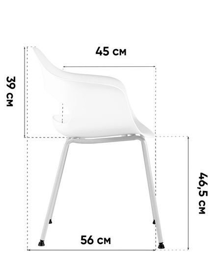 Стул Lady пластик черный 4 шт.