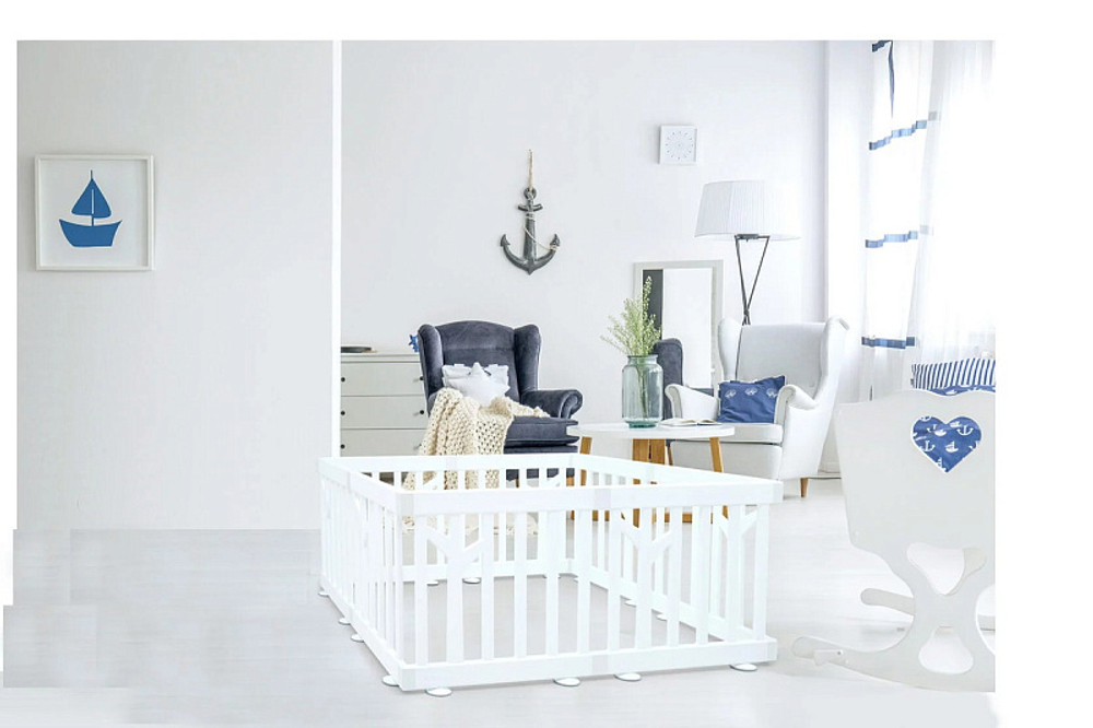 Большой детский манеж iFam Birch W10D белый