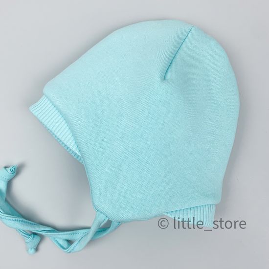 Шапочка из футера с начесом "Simple" Ментол