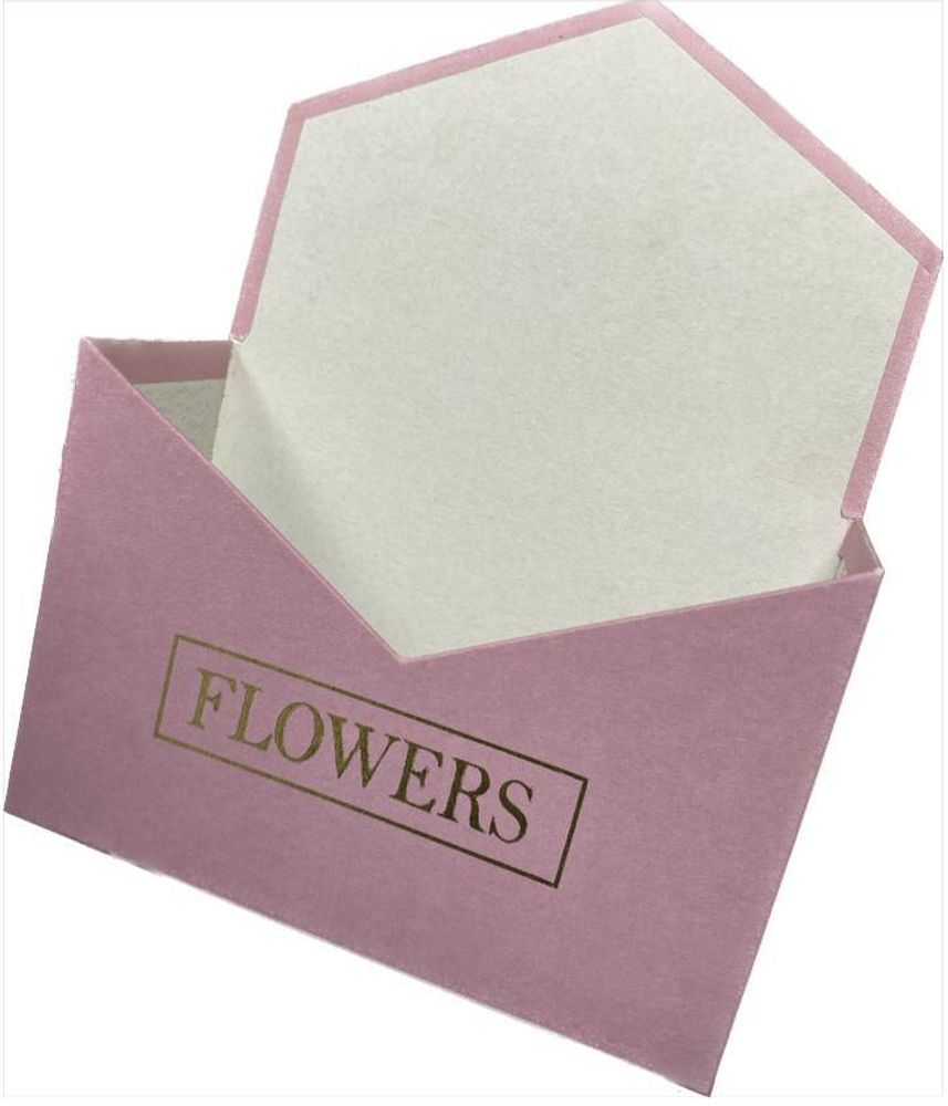 Коробка Конверт 18*24*7 &quot;FLOWERS&quot;Розовый