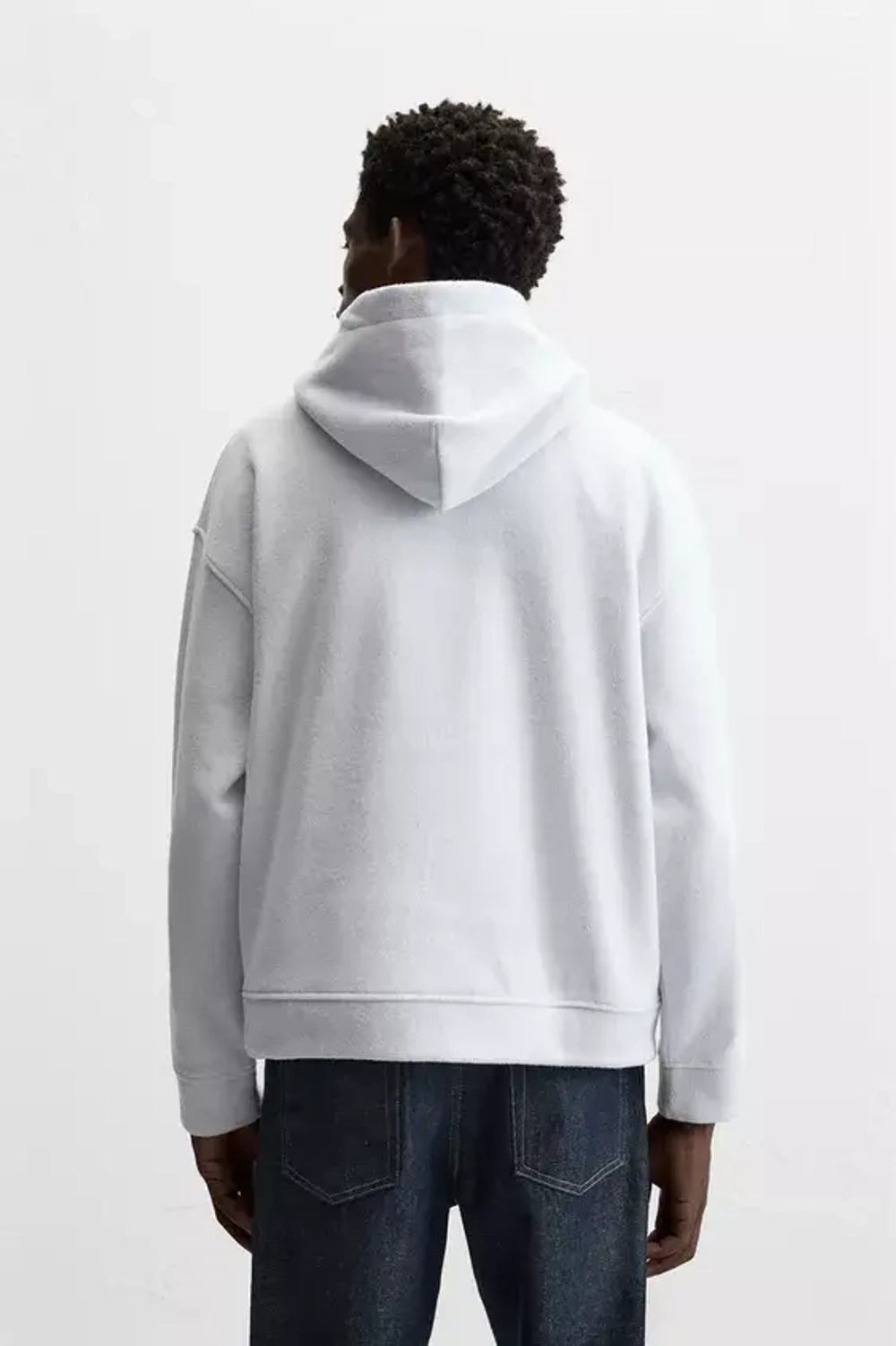 ZARA ХУДИ ИЗ МЯГКОЙ ТКАНИ, ГОЛУБОЙ