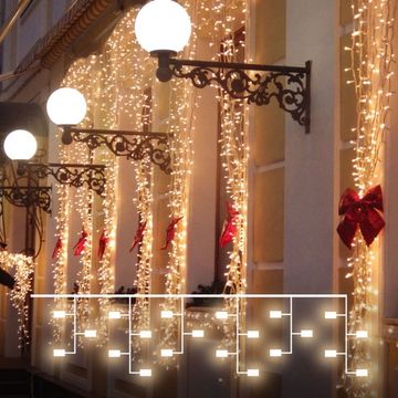 Новогодняя гирлянда занавес 200-101 2*3м IP65 теплый белый с эффектом мерцания Elektrostandard